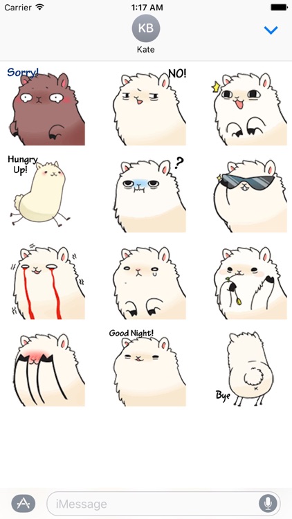 Animated Alpaca Emoji Sticker