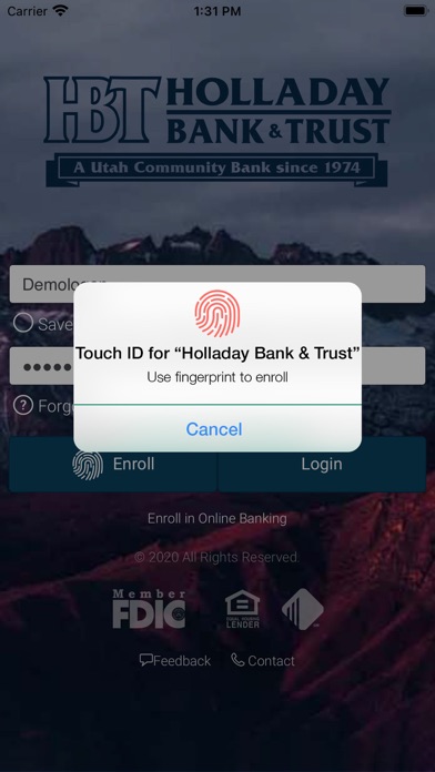 Holladay Bank & Trust Screenshot