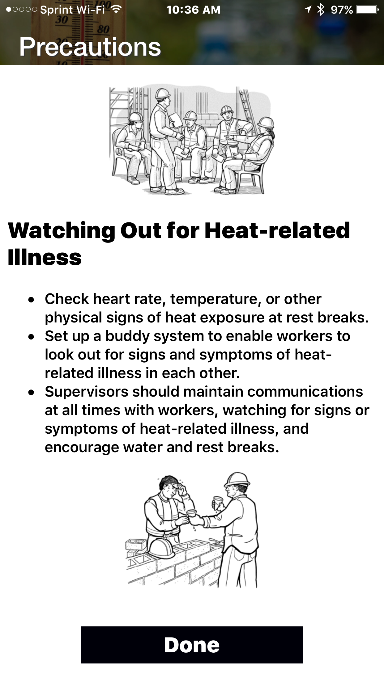 OSHA-NIOSH Heat Safety Tool screenshot 5