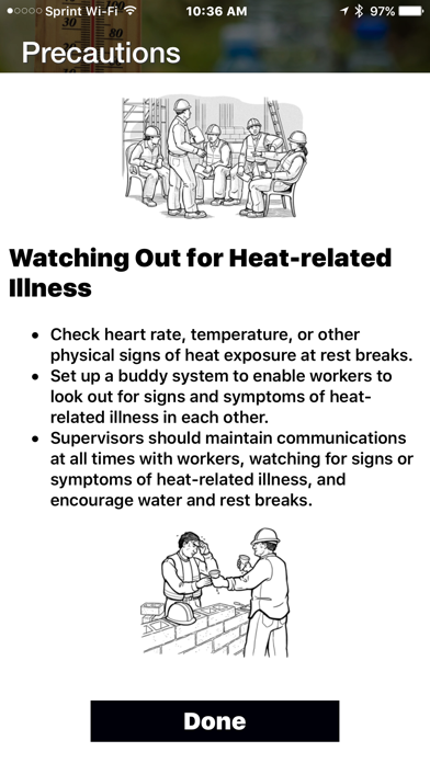OSHA-NIOSH Heat Safety Tool Screenshot