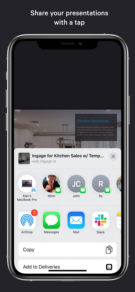 Ingage Presentations - ingage-presentations-sharing-interface