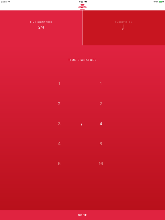 Imperial Drums Metronome iPad screenshot 2 - Music app