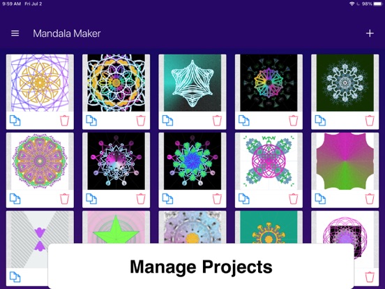 Mandala Maker: symmetry doodle iPad app afbeelding 8