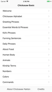 Chickasaw Language Basic screenshot #3 for iPhone