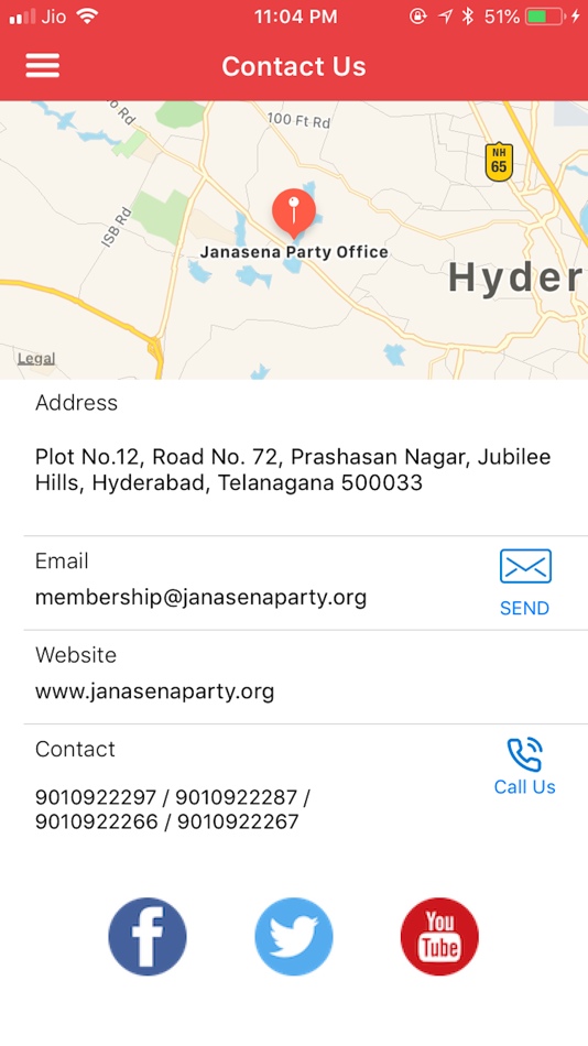 #3. JanaSainyam (iOS) By: Janasena Party
