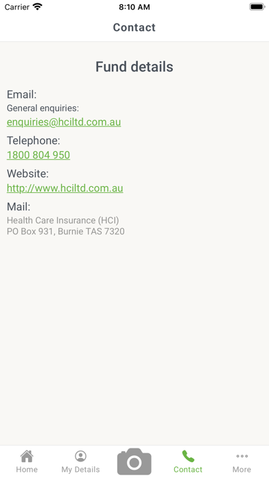 Health Care Insurance Screenshot
