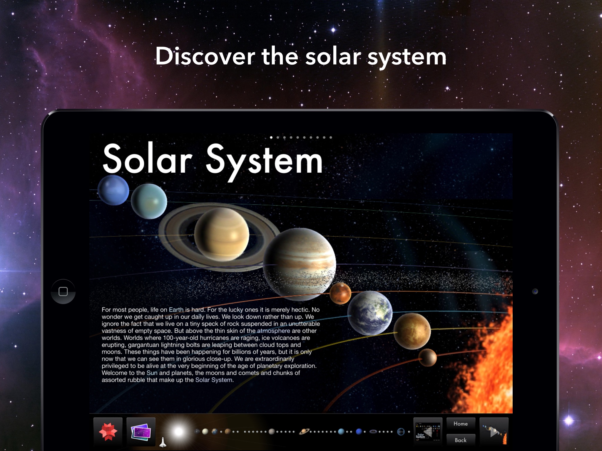 Screenshot do app Solar System for iPad