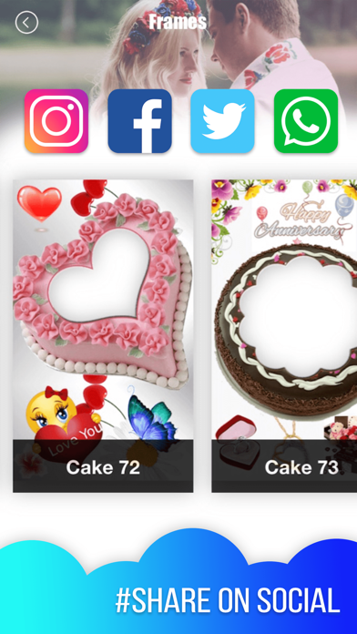 Anniversary Cake Photo Frame iPhone screenshot 6 - Photo & Video app