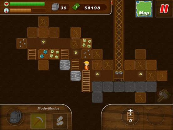 Treasure Miner - 2d gem mine iPad app afbeelding 2