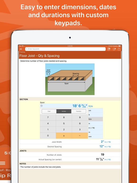Home Builder Pro Calcs iPad screenshot 6 - Utilities app