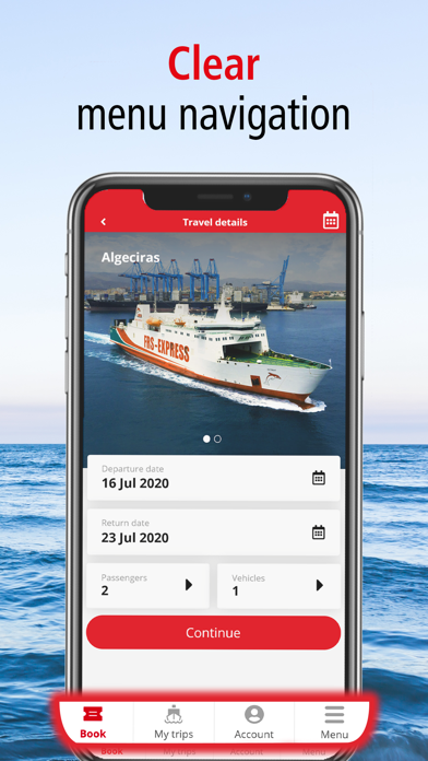 FRS Travel ferry booking Screenshot