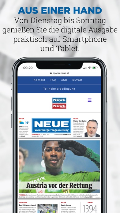 NEUE Vorarlberger Tageszeitung Screenshot