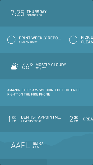 Morning — Weather, To-Do, News Screenshot