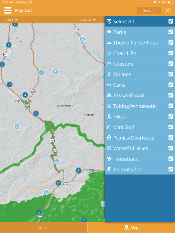 Smokies Travel Hub iPad screenshot 4 - Travel app