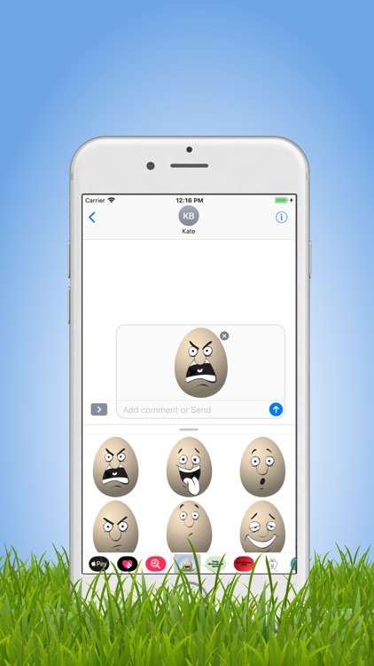 Cute Egg Emojis Stickers