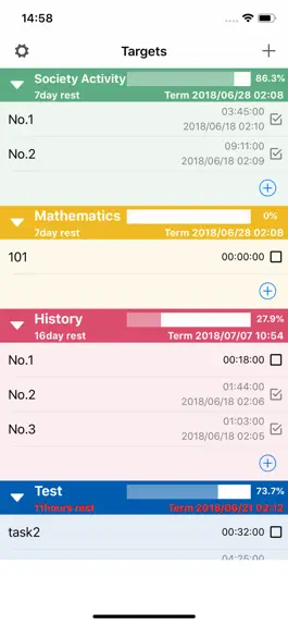 Game screenshot Targets - Time management app apk