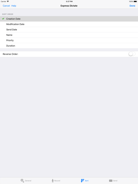 Express Dictate Professional iPad screenshot 5 - Business app