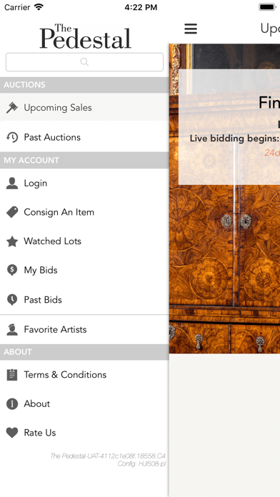The Pedestal Auctions Screenshot