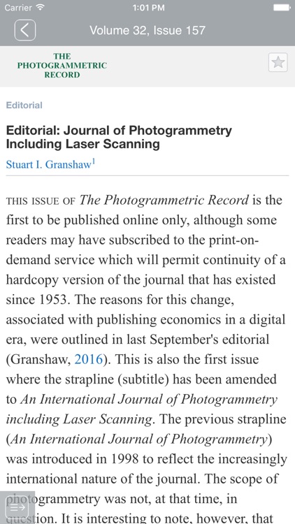 The Photogrammetric Record
