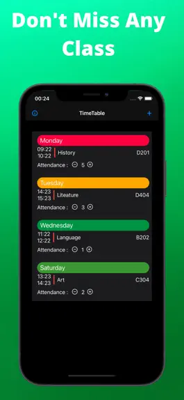 Game screenshot Class Timetable Attendance App apk