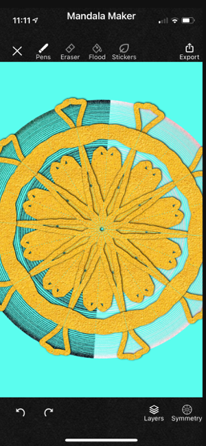 ‎Mandala Maker: symmetry doodle Screenshot