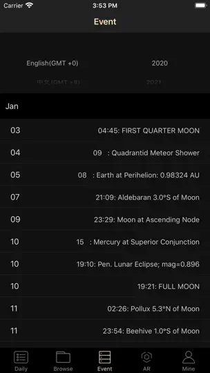 Capture d'écran de Astronomie Observer sur iPhone 3