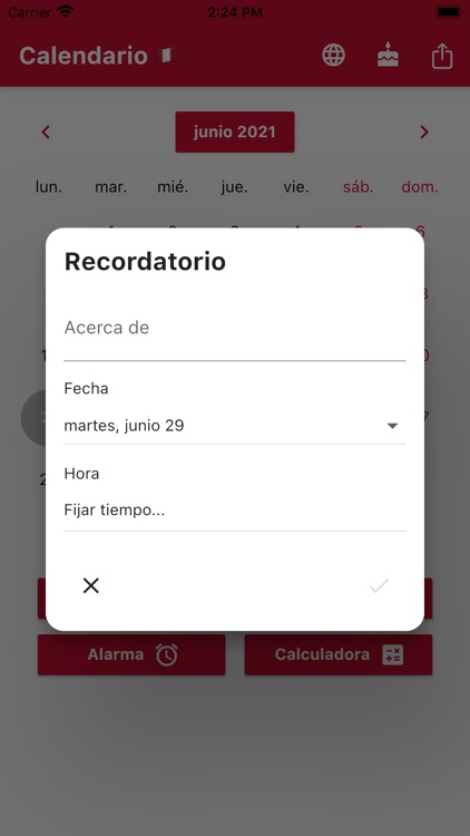 Calendario Peru 2024