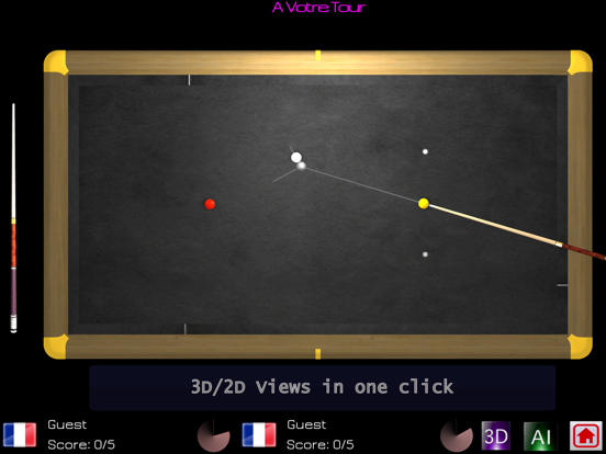 Carom Billiards iPad screenshot