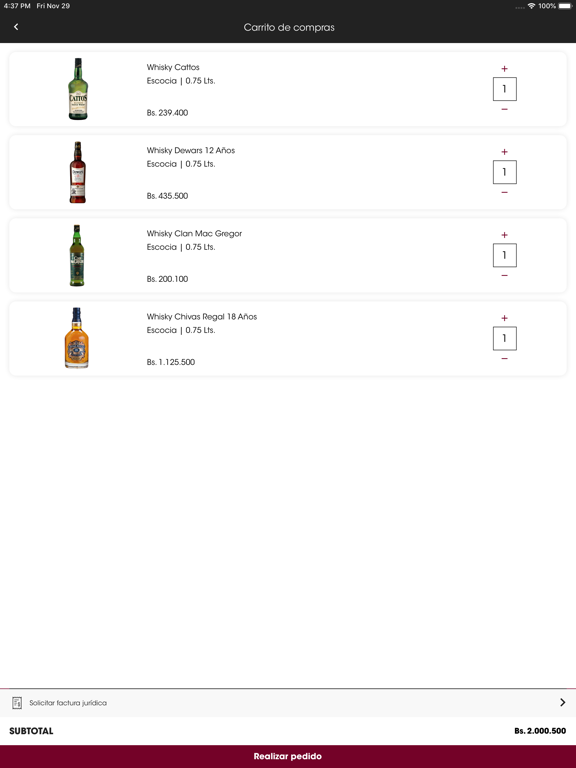 Licores Mundiales iPad screenshot 6 - Food & Drink app