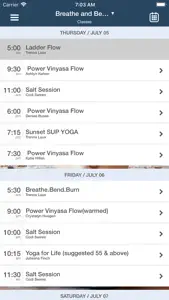 Breathe & Bend Hot Yoga screenshot #3 for iPhone