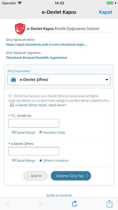 TAKASBANK BES Screenshot
