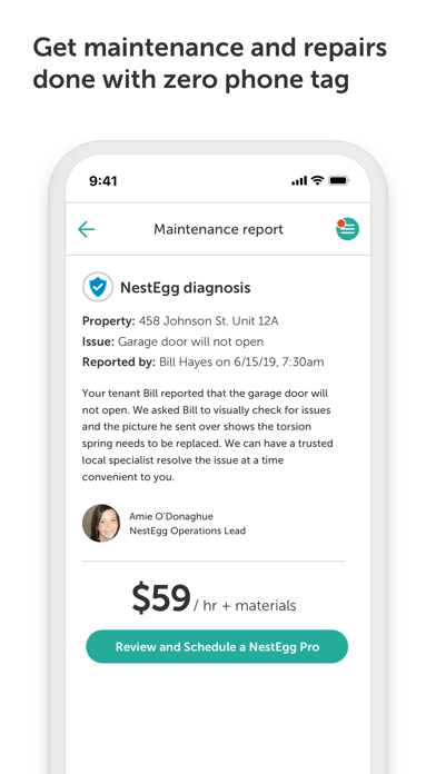NestEgg: Rental Management App Screenshot