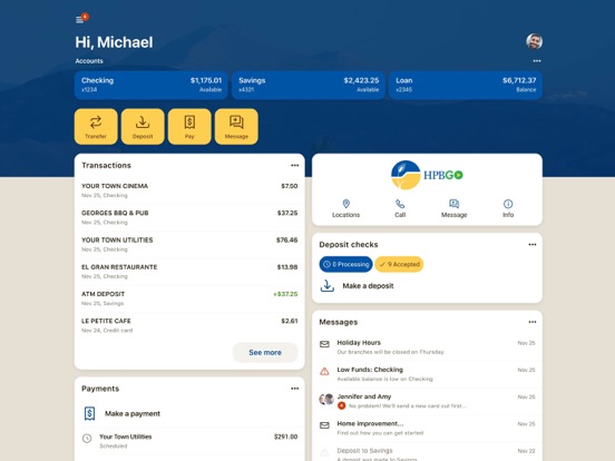 HPBGO iPad screenshot 1 - Finance app