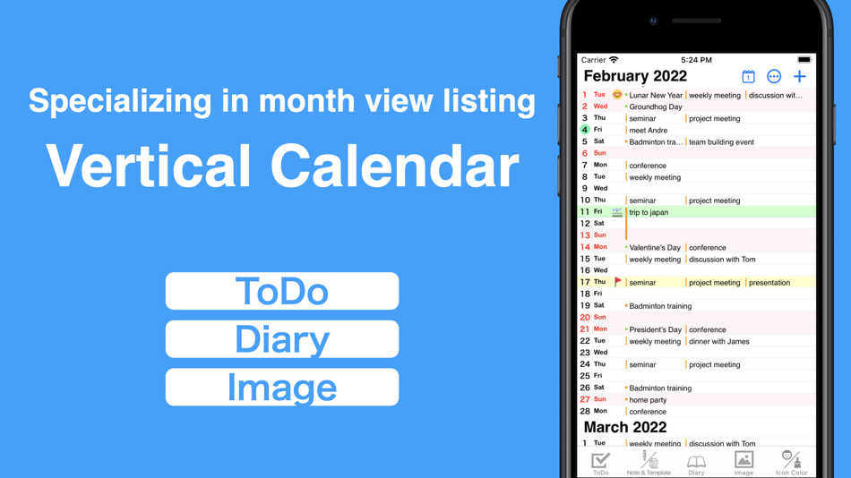 #1. Vertical Planner:Calendar,Todo (iOS) 由: Unitac