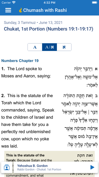 Chabad.org Daily Torah Study Screenshot