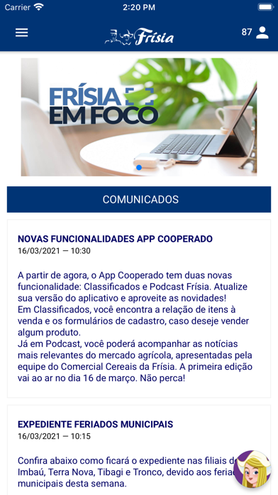 Frísia Cooperado Screenshot