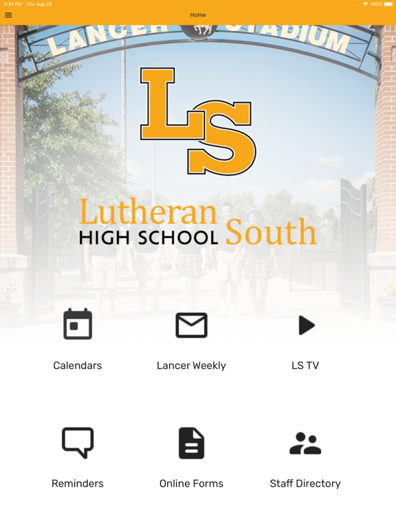 Lutheran High School South iPad screenshot 1 - Education app