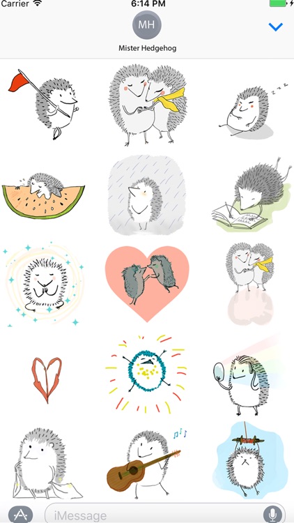 Mr. Hedgehog Animated Stickers