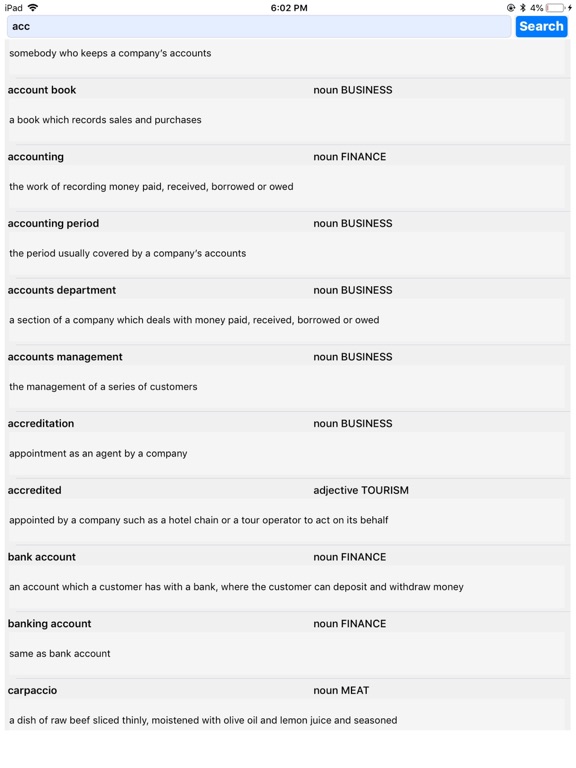 Screenshot #4 pour Travel & Leisure Dictionary