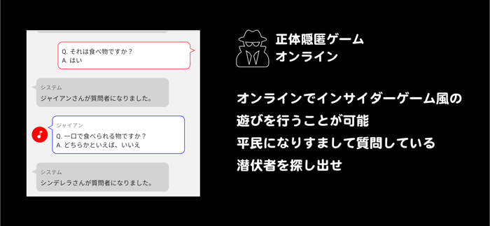 正体隠匿ゲームオンライン