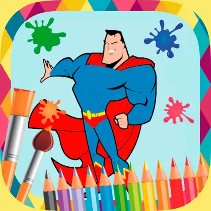 Superhero paint coloring book Cheats