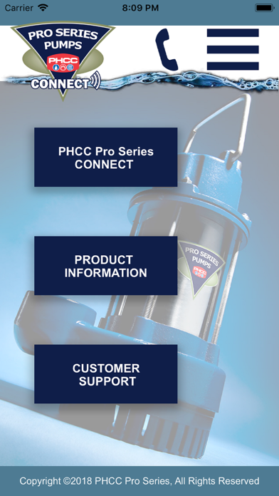 Pro Series Pumps CONNECT® Screenshot
