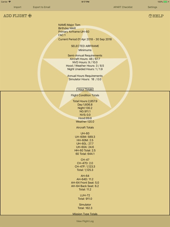 Screenshot #4 pour Flight Log - Army