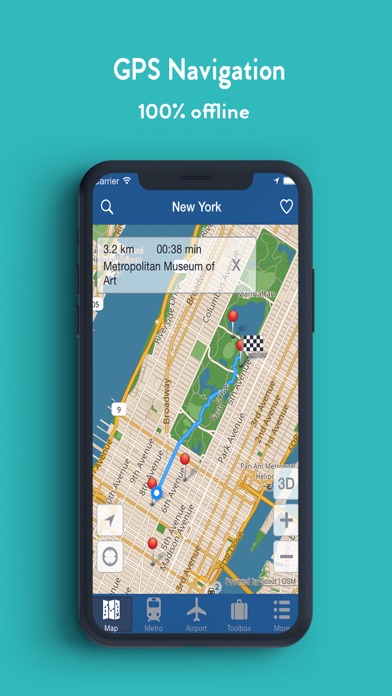 ニューヨークオフラインマップ—都市、地下鉄、空港のおすすめ画像2