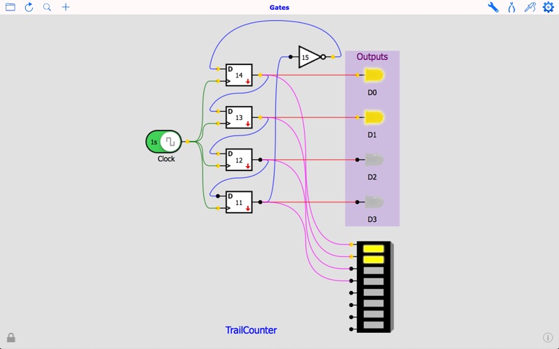 Screenshot #1 pour DigicalSim : Circuits Numériqu