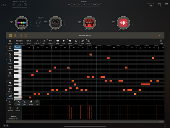 Helium AUv3 MIDI Sequencer iPad app afbeelding 2