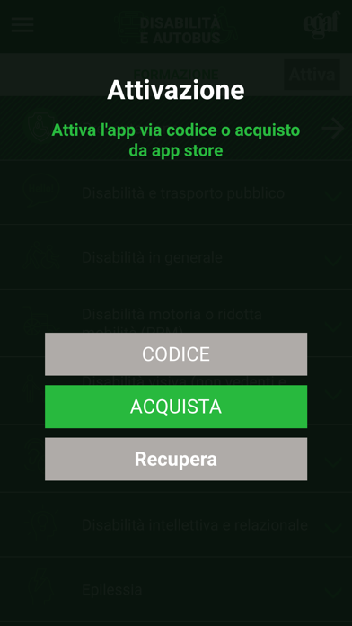 Disabilità bus Screenshot