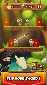 ninja kid sword flip challenge iphone screenshot 2