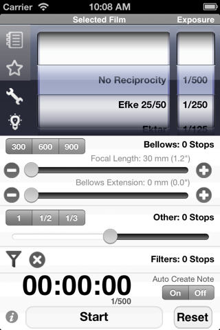 Reciprocity Timer screenshot 2