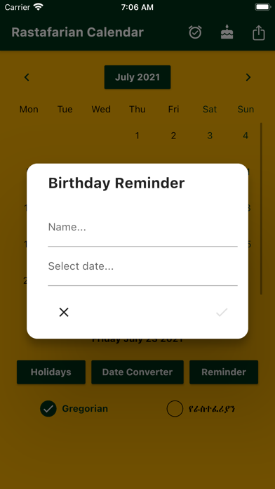 Rastafarian Calendar Screenshot